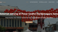 Tampilan website informatif Pasar Gede Hardjonagoro Solo yang dibuat oleh Kelompok 28 KKN UNS.