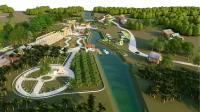 Perspektif Perancangan Tepian Oase. (doc. Tim Kukerta Arsitektur Universitas Riau 2024)