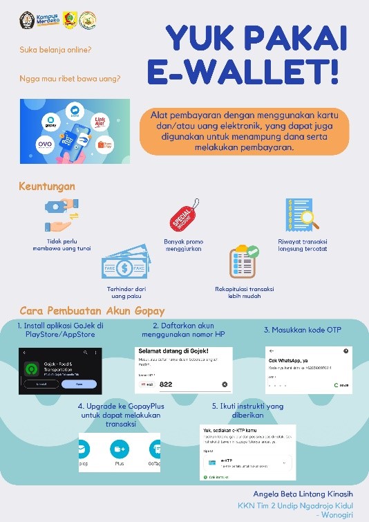 Poster ajakan pemanfaatan dompet digital. (doc. Pribadi)