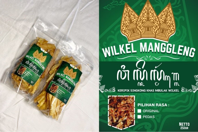 Foto produk Manggleng & label packaging. (doc. MBKM FIKOM Universitas Mercu Buana Yogyakarta)