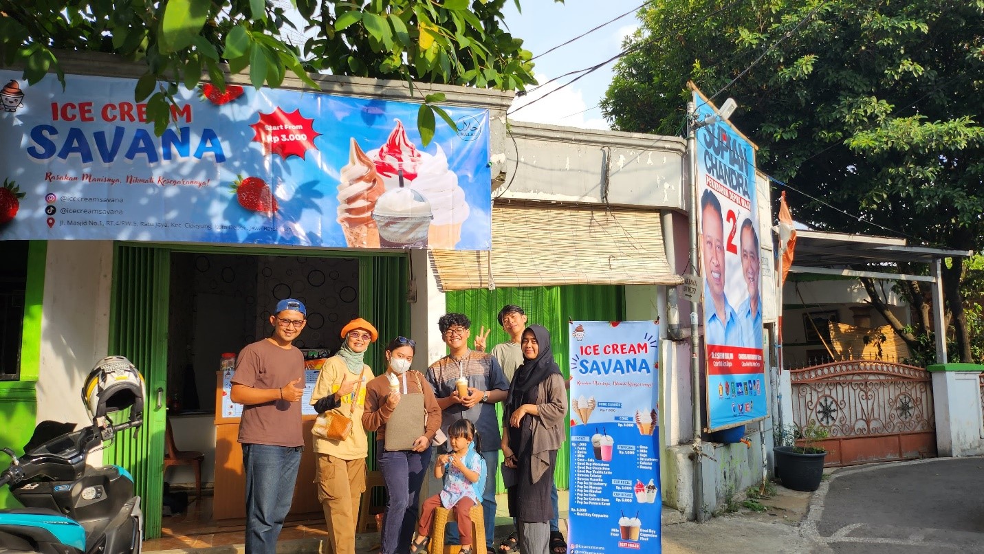 Pelaksanaan Pendampingan Ice Cream Savana. (doc. UniTeam UMB Jakarta)