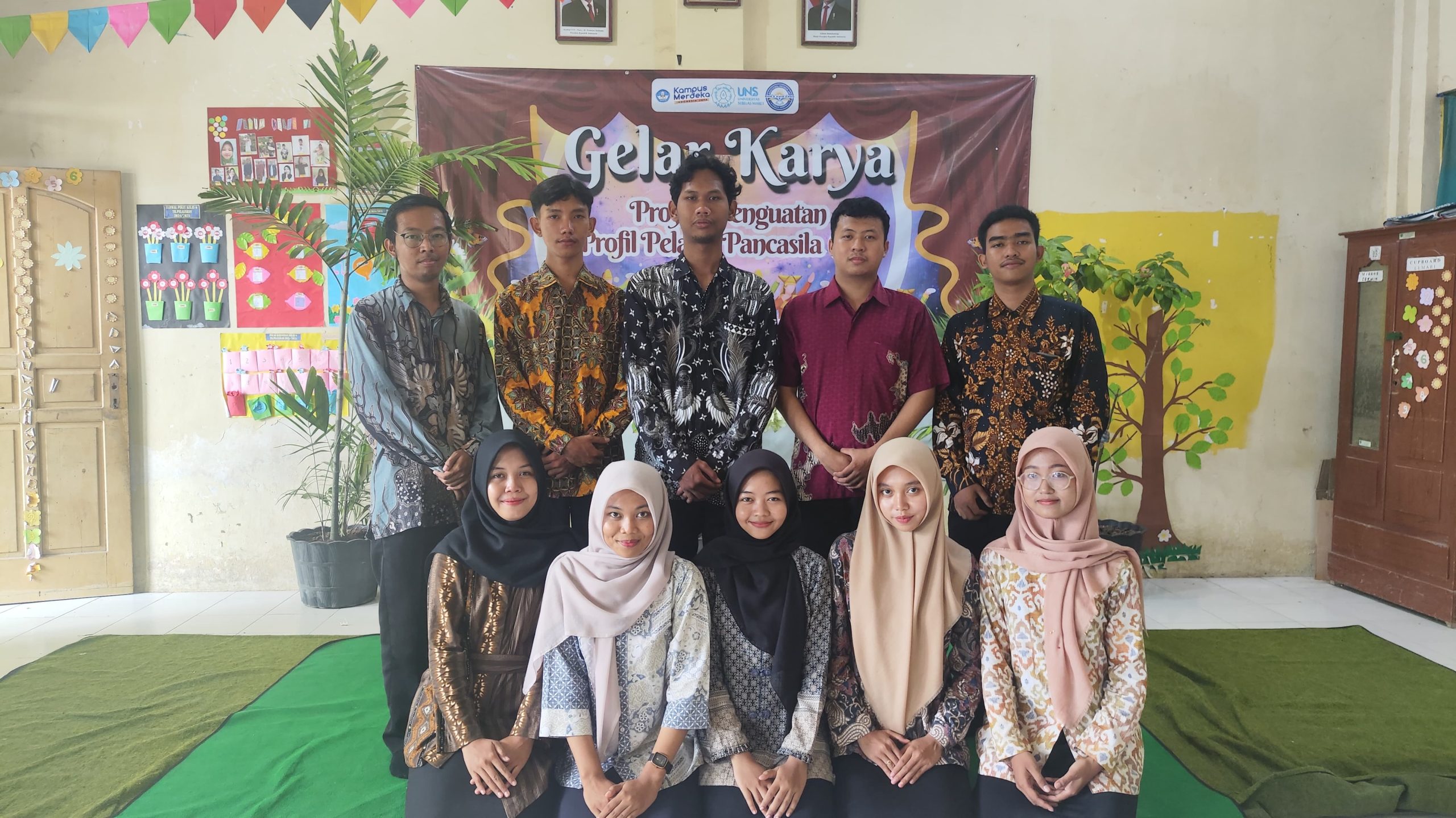 Dokumentasi bersama. (doc. Tim MBKM SDN 2 Adikaraso PGSD UNS Kampus Kebumen)