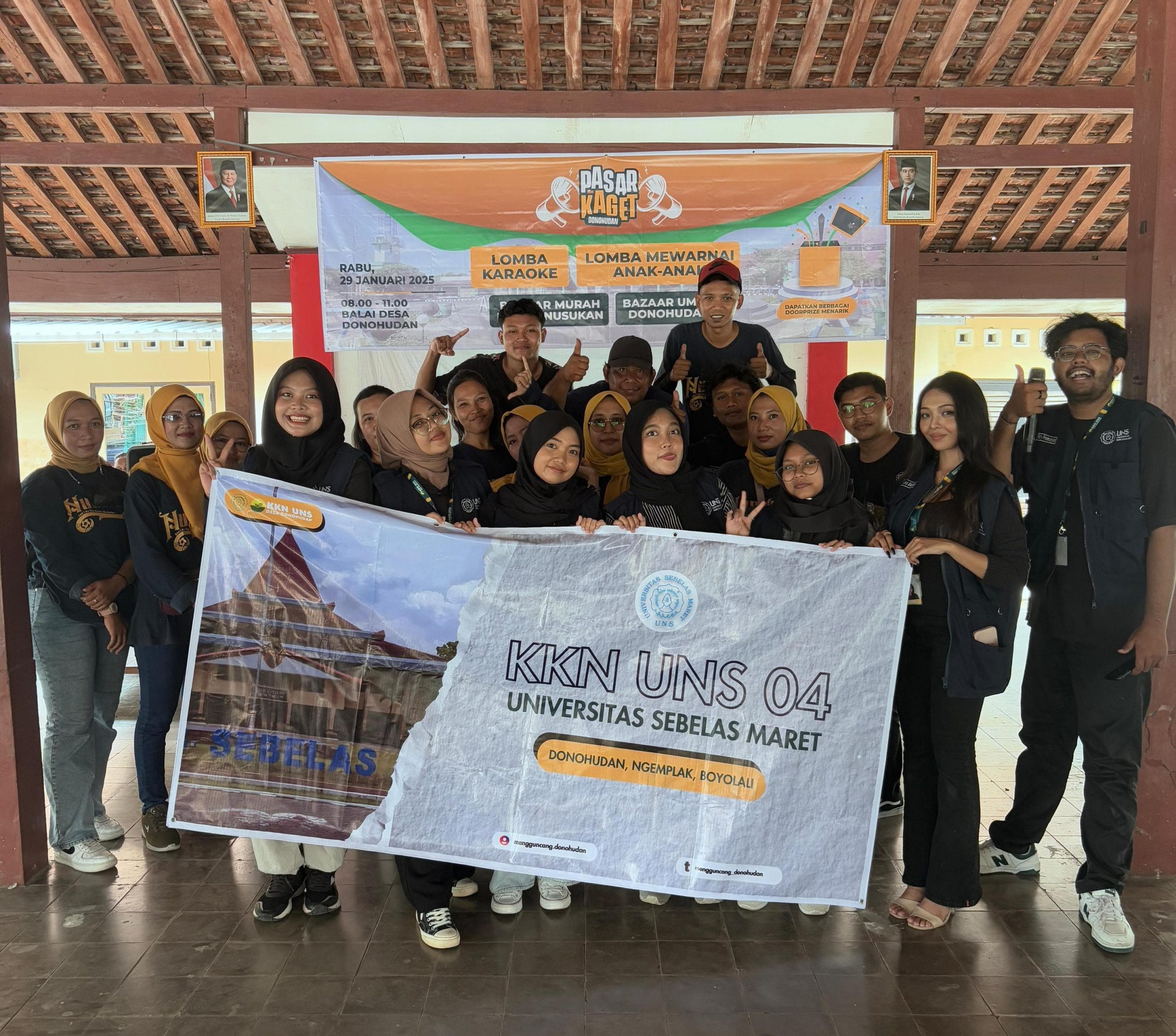 Dokumentasi Tim KKN UNS bersama Tim Luwes Nusukan. (doc. KKN UNS 04)