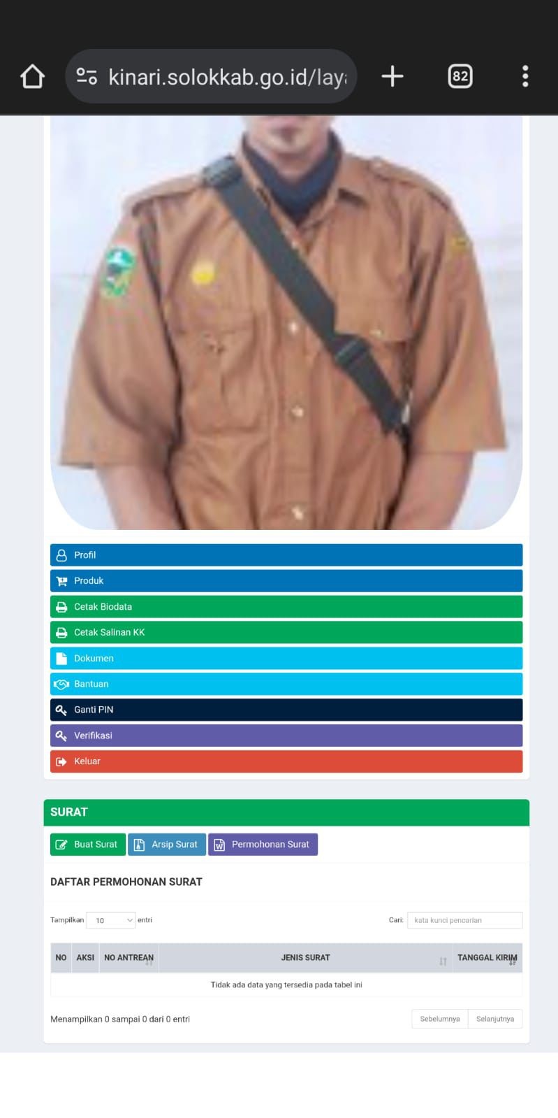 Tangkapan layar website Nagari Kinari. (doc. Pribadi)