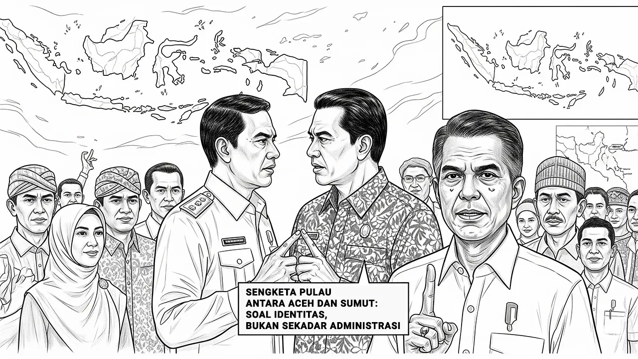 Ilustrasi Sengketa Pulau Antara Aceh dan Sumut: Soal Identitas, Bukan Sekadar Administrasi. (GG)