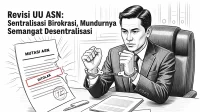Ilustrasi kepala daerah tidak lagi memiliki kendali atas ASN di wilayahnya, seperti “terpenjara” dalam sistem birokrasi pusat. (GG)