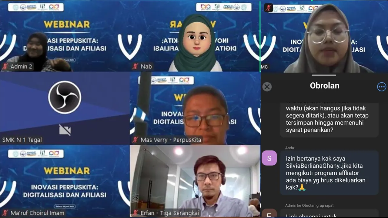 Sesi tanya jawab interaktif antara peserta dan narasumber melalui kolom “Chat” pada aplikasi Zoom (doc. Hibah MBKM UNS ID 1347)