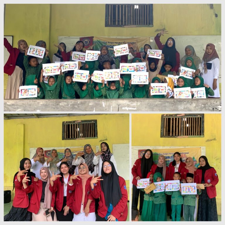 Foto bersama Mahasiswa Ilmu Komunikasi Kelas 6B UNIBA dengan para murid dan guru PAUD Nurul Jamaah usai edukasi. Kota Serang, (4/6/2025). (doc. Rini Sartika/UNIBA)