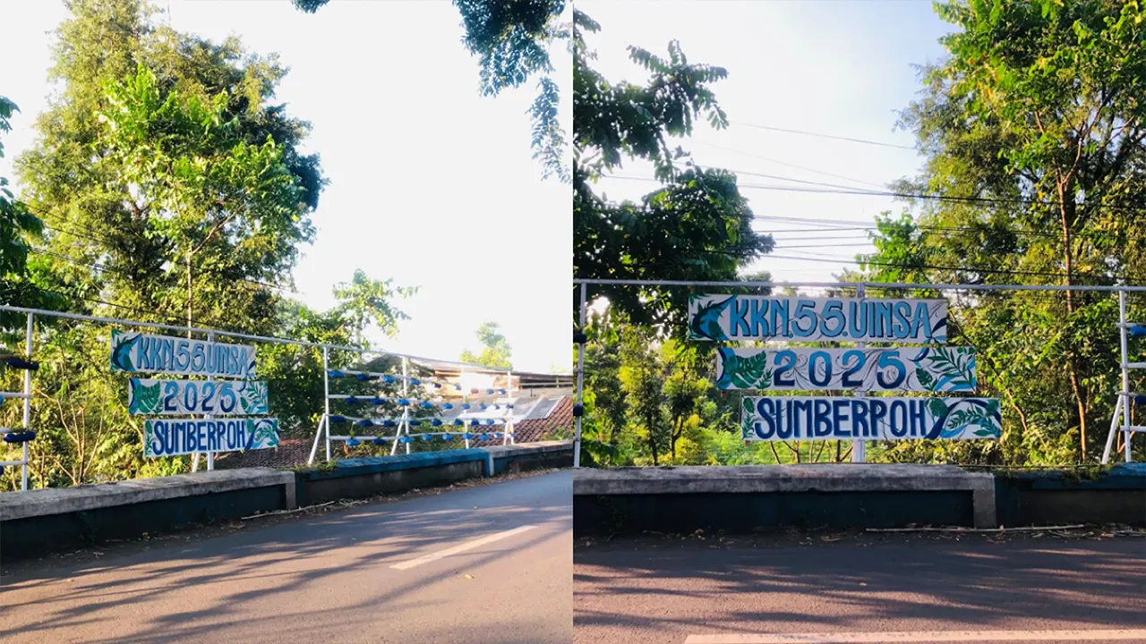 Dokumentasi Pagar Pembatas di Desa Sumberpoh. (doc. KKN 55 UINSA)