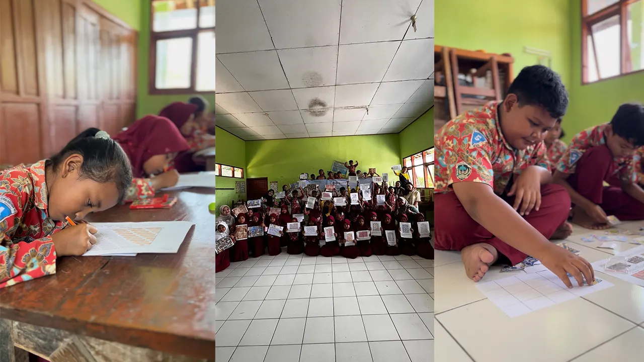 Dokumentasi kegiatan “Literasi Kearifan Budaya Batik” di SD Negeri 01 Desa Sumberbendo, Kecamatan Saradan, Kabupaten Madiun, pada (16/7/2025). (doc. Pribadi)