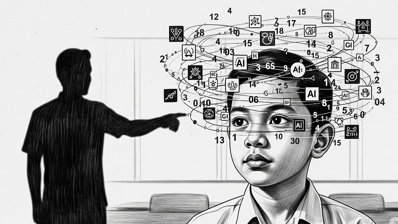 Ilustrasi Kecerdasan buatan mendukung, bukan menggantikan. Guru tetap menjadi pelita dalam membimbing pemahaman dan nilai hidup peserta didik. (GG)