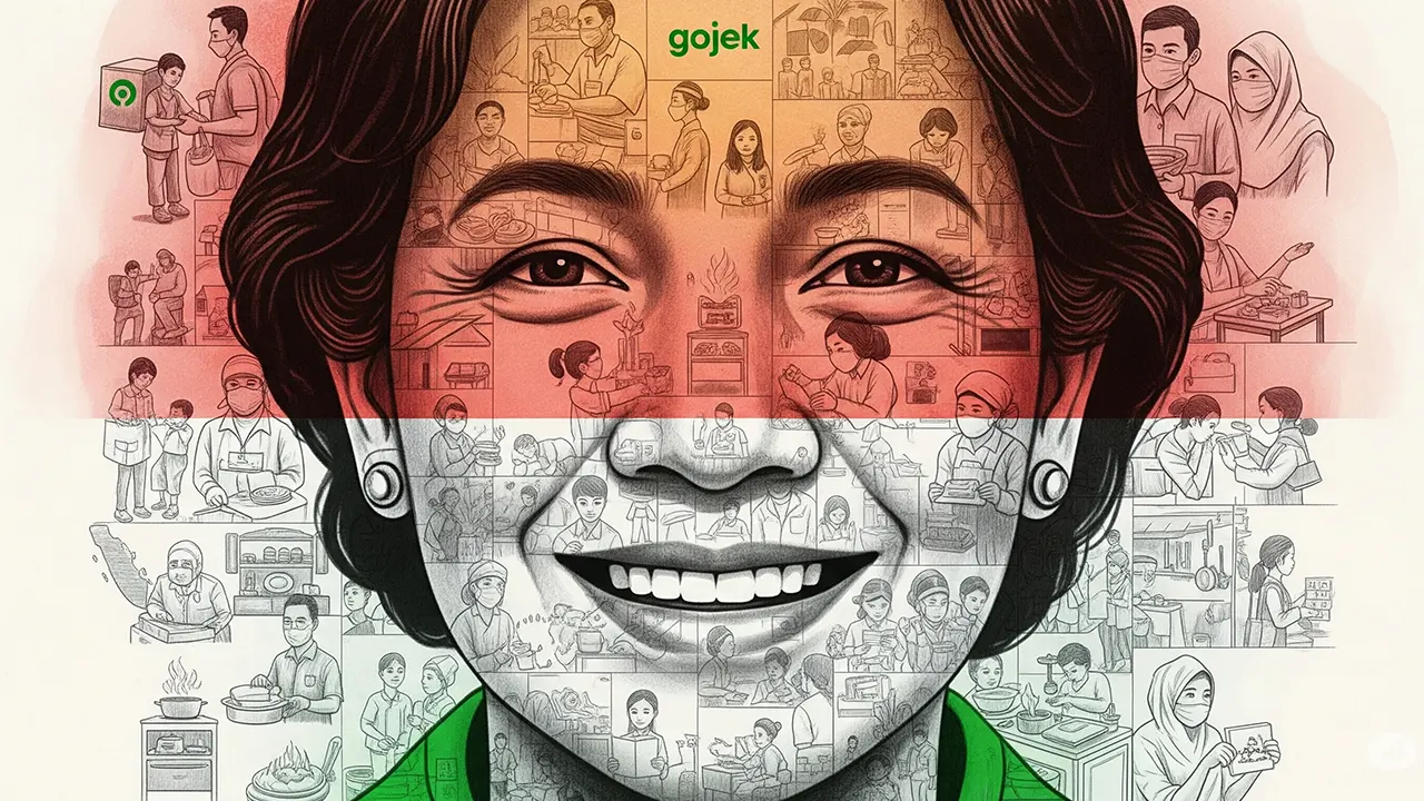 Indonesia adalah mozaik kehidupan rakyatnya. Kampanye Gojek “Sebuah Indonesia” menyatukan wajah-wajah ini dalam satu cerita solidaritas dan harapan. (GG)