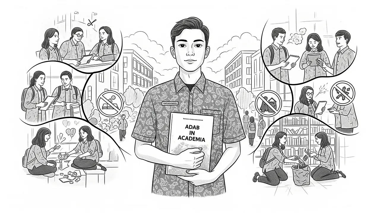 Reflecting how practicing manners on campus helps students stand out as leaders of character amid the complex dynamics of academic and social life. (GG)