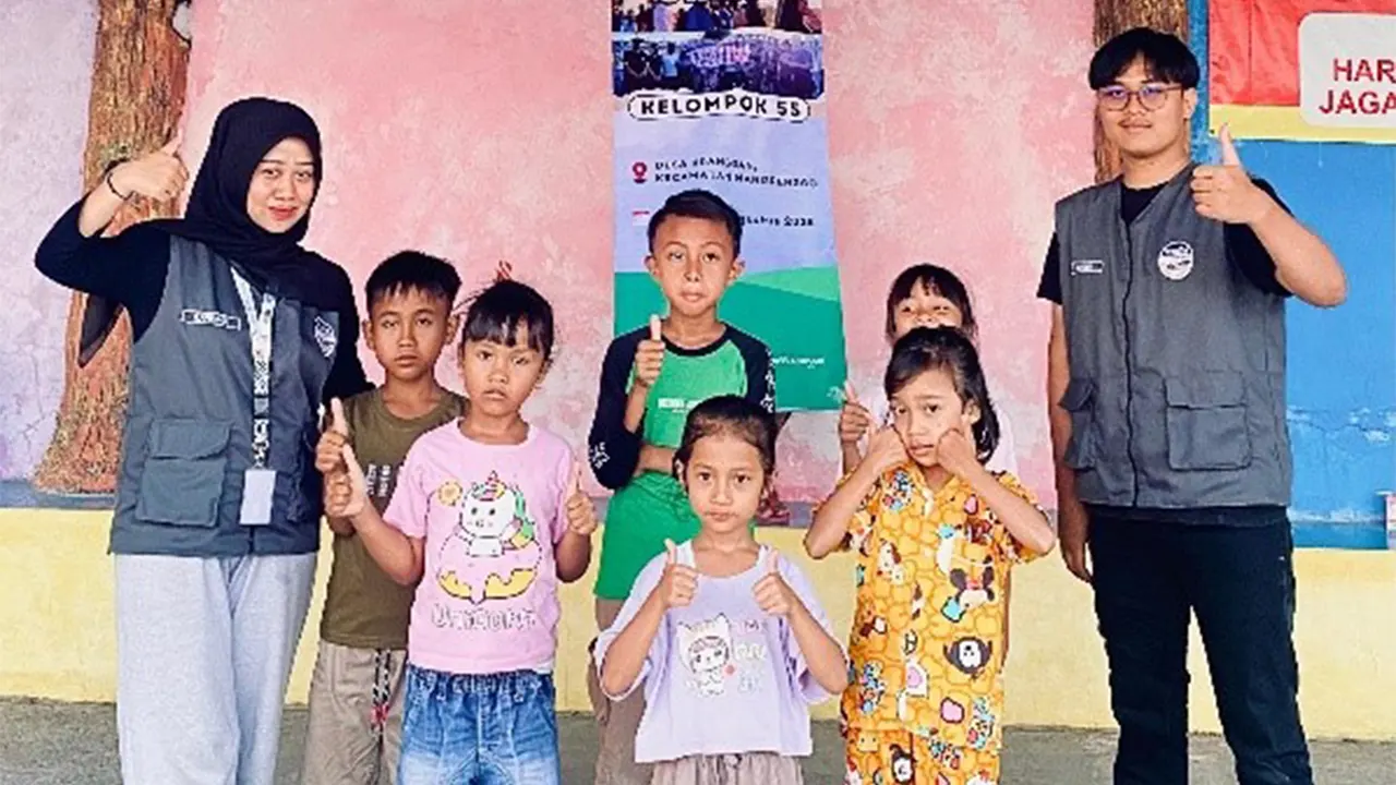 Dokumentasi bersama setelah pelaksanaan Bimbel. (doc. pribadi)