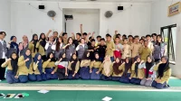 Dokumentasi bersama setelah pelaksanaan psikoedukasi di SMP Muhammadiyah 2 Kreatif Dlingo. (Doc. KKN-PPM 35 Universitas Mercu Buana Yogyakarta 2025)