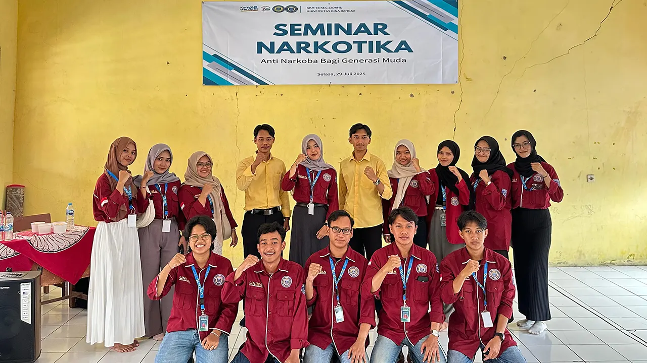 Dokumentasi bersama setelah pelaksanaan seminar Anti-Narkoba. (doc. KKM 78 UNIBA)