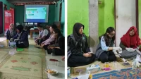 Mahasiswa KKN UNS Kelompok 56 saat memberikan pelatihan pembuatan eco-enzym kepada ibu-ibu PKK Desa Sodo sebagai upaya pemanfaatan limbah dapur menjadi produk ramah lingkungan. (doc. KKN 56 UNS) Mahasiswa KKN UNS Kelompok 56 saat memberikan pelatihan pembuatan eco-enzym kepada ibu-ibu PKK Desa Sodo sebagai upaya pemanfaatan limbah dapur menjadi produk ramah lingkungan. (doc. KKN 56 UNS)