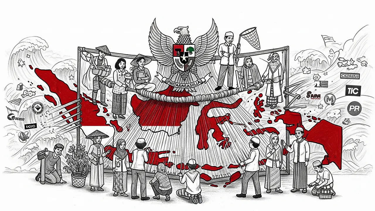 .Pancasila ditenun bersama oleh rakyat sebagai identitas dan kekuatan pemersatu bangsa. (GG)