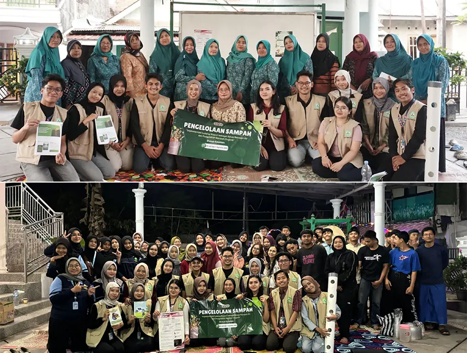 Pelaksanaan sosialisasi program pengelolaan sampah mahasiswa KKN-T Tim 68 Universitas Diponegoro bersama ibu-ibu PKK dan pemuda Karang Taruna Dusun Kauman. (doc. Pribadi)