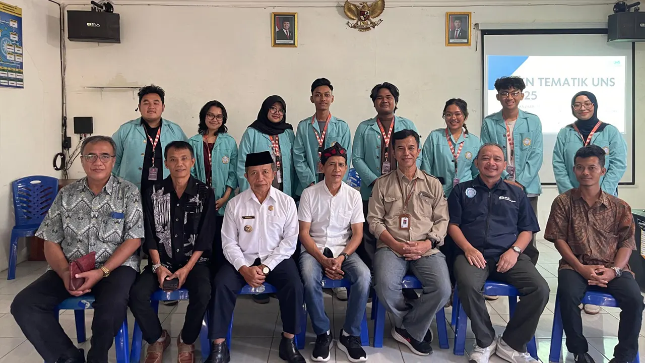 Pembukaan serah terima mahasiswa KKN Tematik Kemitraan UNS 154 di Desa Balesari yang dihadiri oleh Perwakilan Desa Wisata Nusantara Jawa Tengah. (doc. KKN UNS 154)