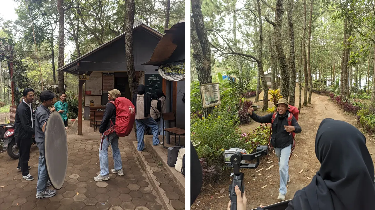 Proses pembuatan video profil wisata. (doc. KKN 217 UNS)