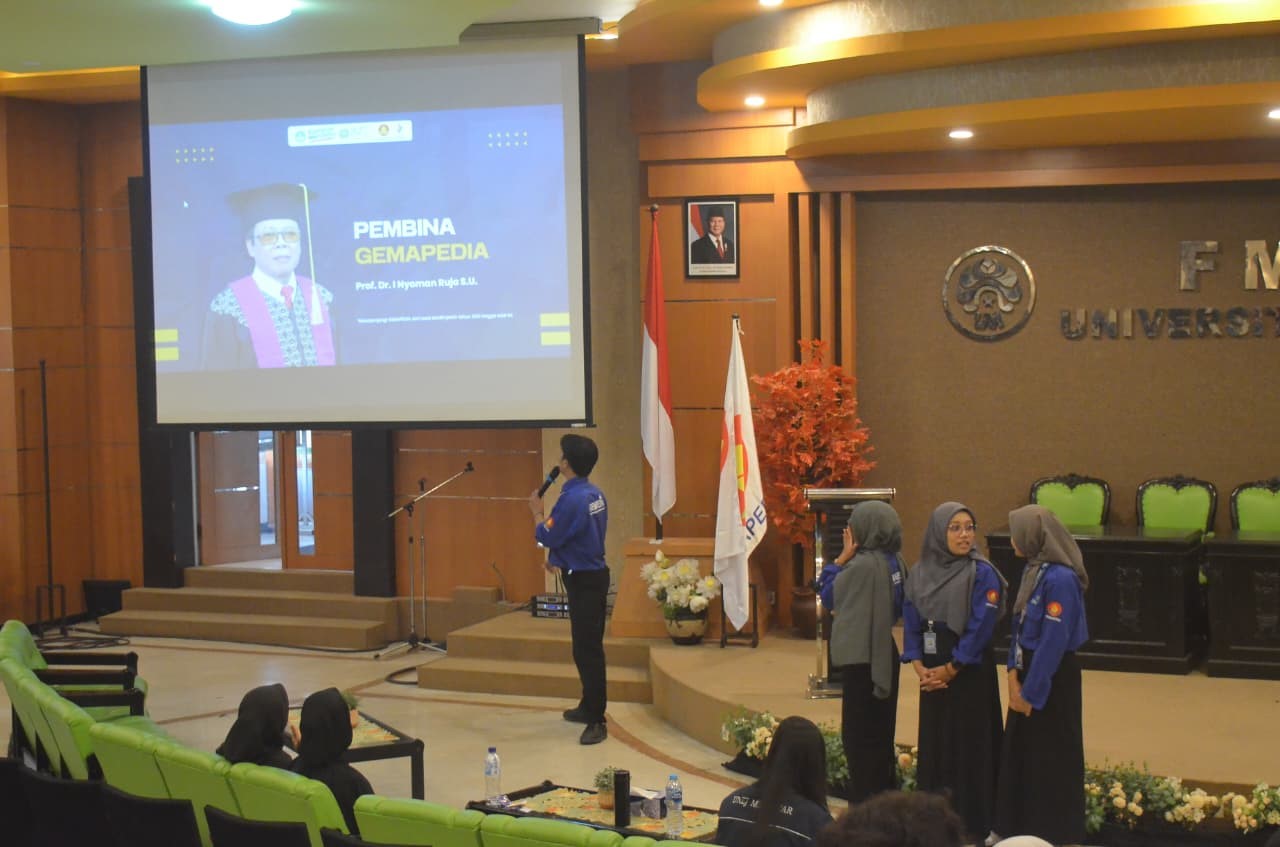 Sesi penyampaian program kerja UKM GEMAPEDIA Universitas Negeri Malang. (doc. pribadi)