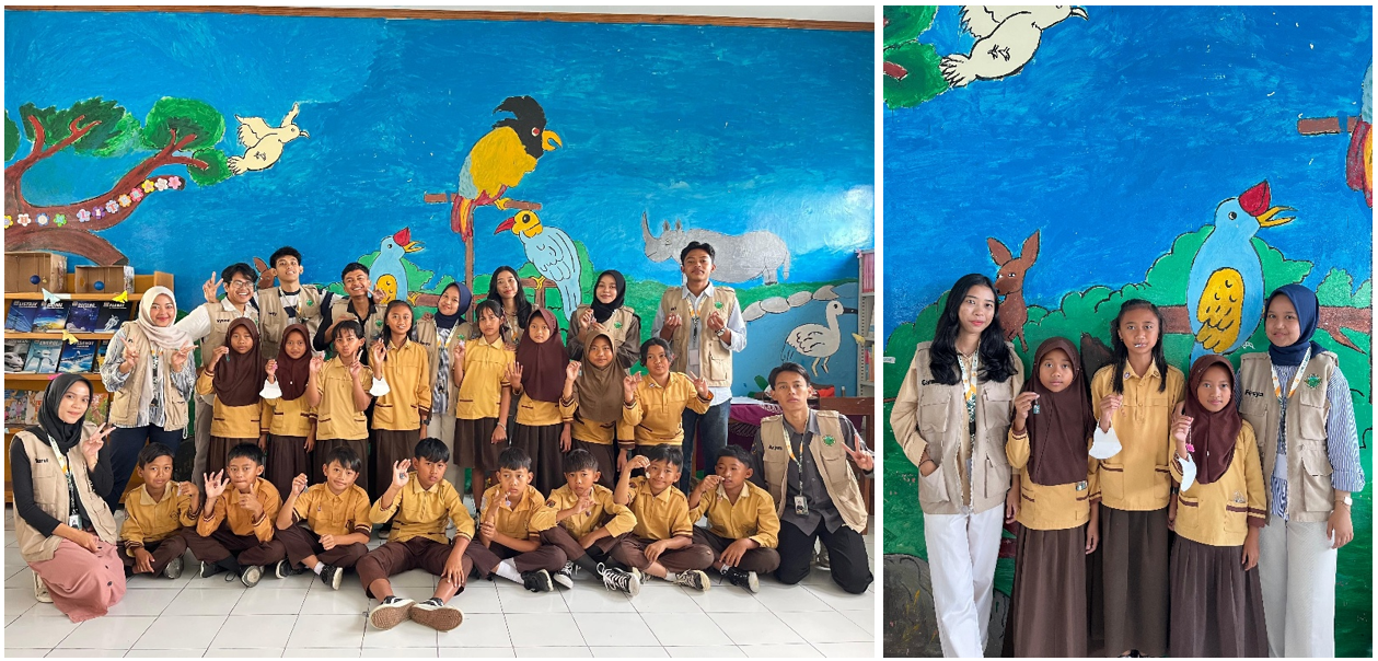 Sosialisasi Sampah Plastik serta Pembuatan Gantungan Kunci oleh Mahasiswa KKN 327 Universitas Sebelas Maret bersama murid SDN Kalirejo. (doc. KKN 327 UNS)