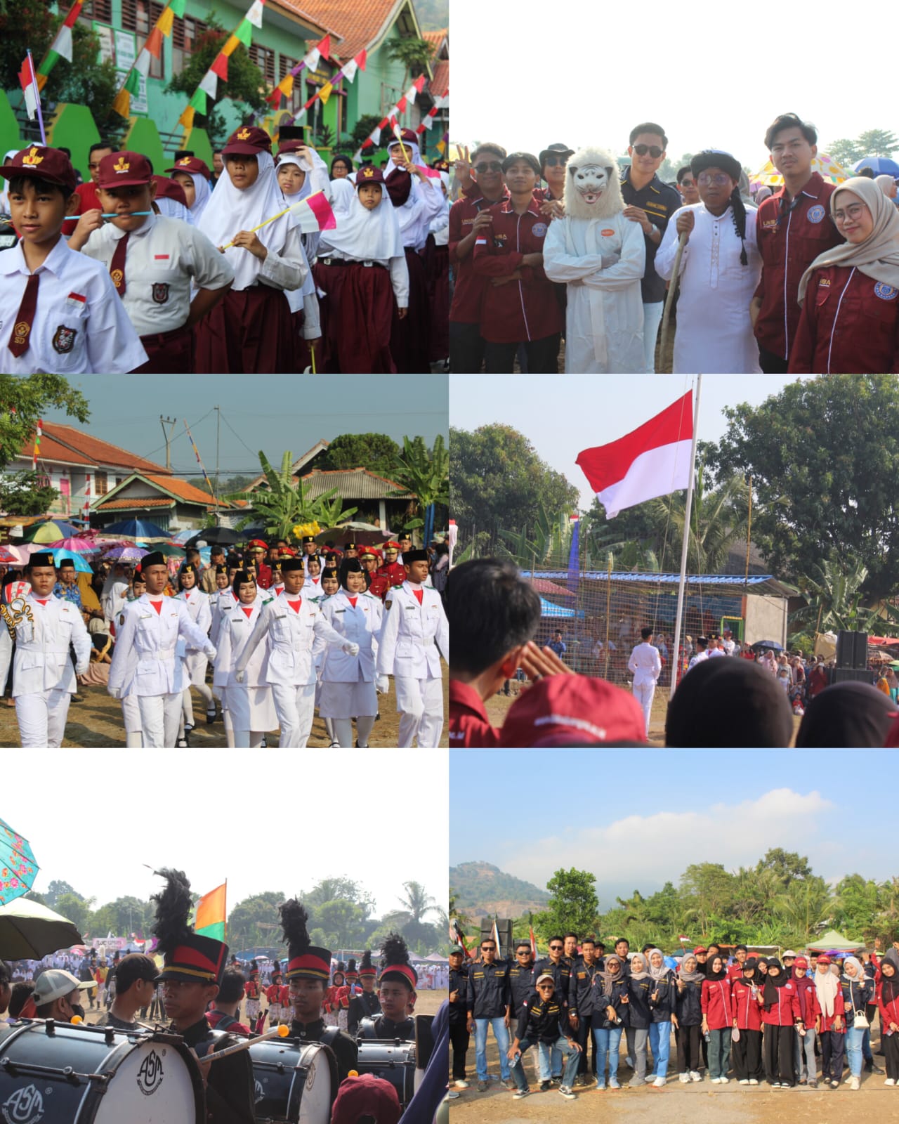 Dokumentasi karnaval 17 Agustus bersama karang taruna se-kecamatan Pulo Ampel, Sabtu (17/08/2025). (doc. Mahasiswa KKM Kelompok-83/UNIBA)