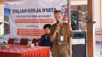 Sutopo Indriyanto, S.TP, Pelaksana Tugas Sekretaris Dinas Pangan Kabupaten Sukoharjo, saat menjelaskan konsep B2SA. (doc. KKN 318 UNS)