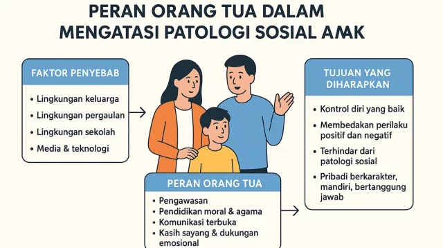 Ilustrasi Peran Orang Tua dalam Mengatasi Patologi Sosial Anak di Surabaya (penulis)