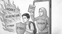Menggambarkan momen reflektif sebelum menyebarkan informasi, PKN hadir untuk menuntun warga digital agar selalu menimbang kebenaran sebelum berbagi.