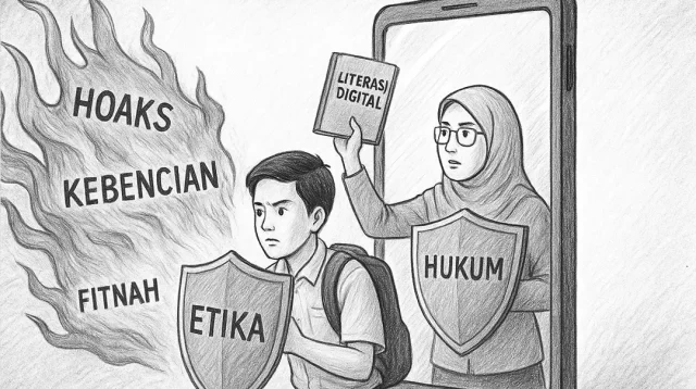Menggambarkan momen reflektif sebelum menyebarkan informasi, PKN hadir untuk menuntun warga digital agar selalu menimbang kebenaran sebelum berbagi.