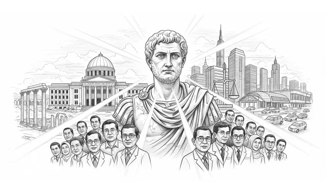 Menunjukkan bagaimana gagasan kuno Cicero tetap memberi inspirasi bagi demokrasi kontemporer. (GG)