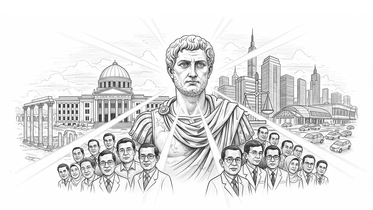 Menunjukkan bagaimana gagasan kuno Cicero tetap memberi inspirasi bagi demokrasi kontemporer. (GG)