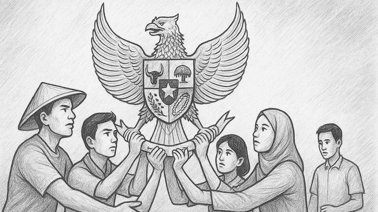 Pancasila menjadi jembatan yang menghubungkan kembali manusia modern dengan semangat kebersamaan yang mulai terlupakan.