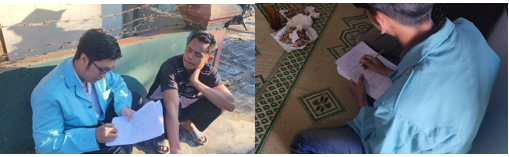 Wawancara dengan masyarakat petani Desa Setren, Kecamatan Slogohimo, Kabupaten Wonogiri. (doc. TIM PKM HGR UNS 2025)