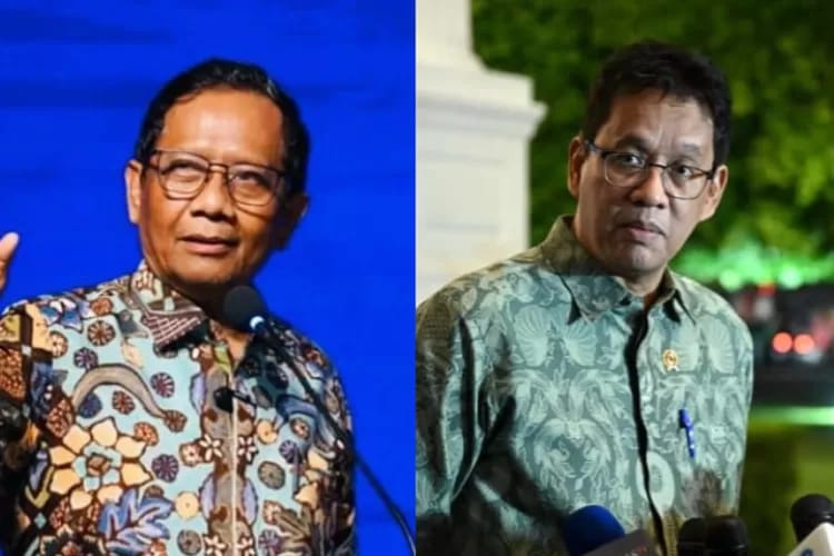 Kolase foto Mantan Menteri Koordinator Politik, Hukum, dan Keamanan (Menko Polhukam) Mahfud MD dan Menteri Keuangan (Menkeu) Purbaya Yudhi Sadewa.