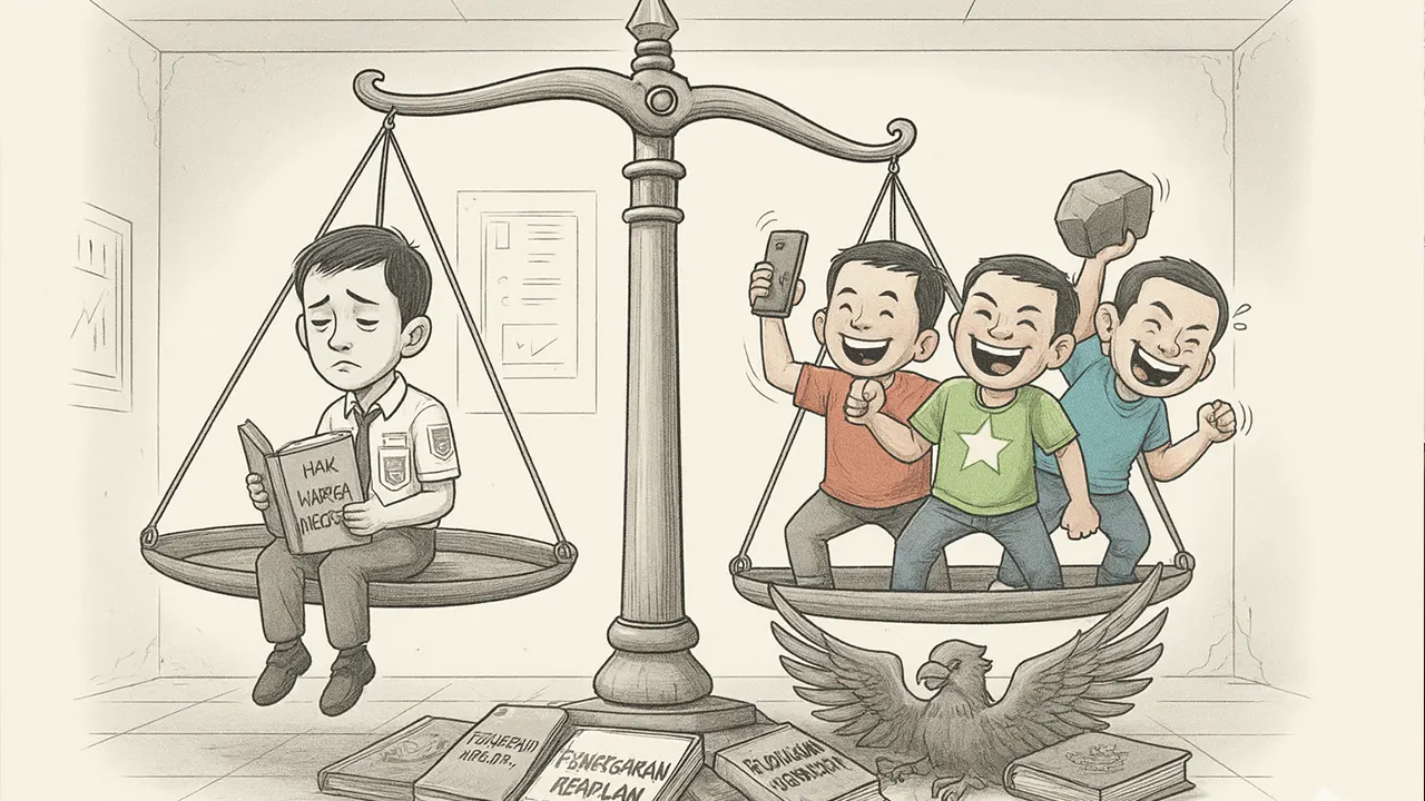 Keadilan tidak pernah seimbang ketika keberanian membela lebih kecil dari keberanian menyakiti. (gg)