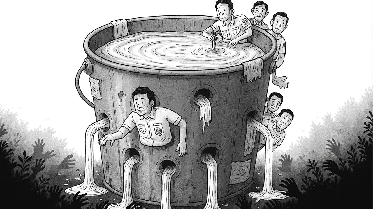 Kebocoran negara tak akan berhenti jika lubang terbesar tak pernah disentuh. (gg)