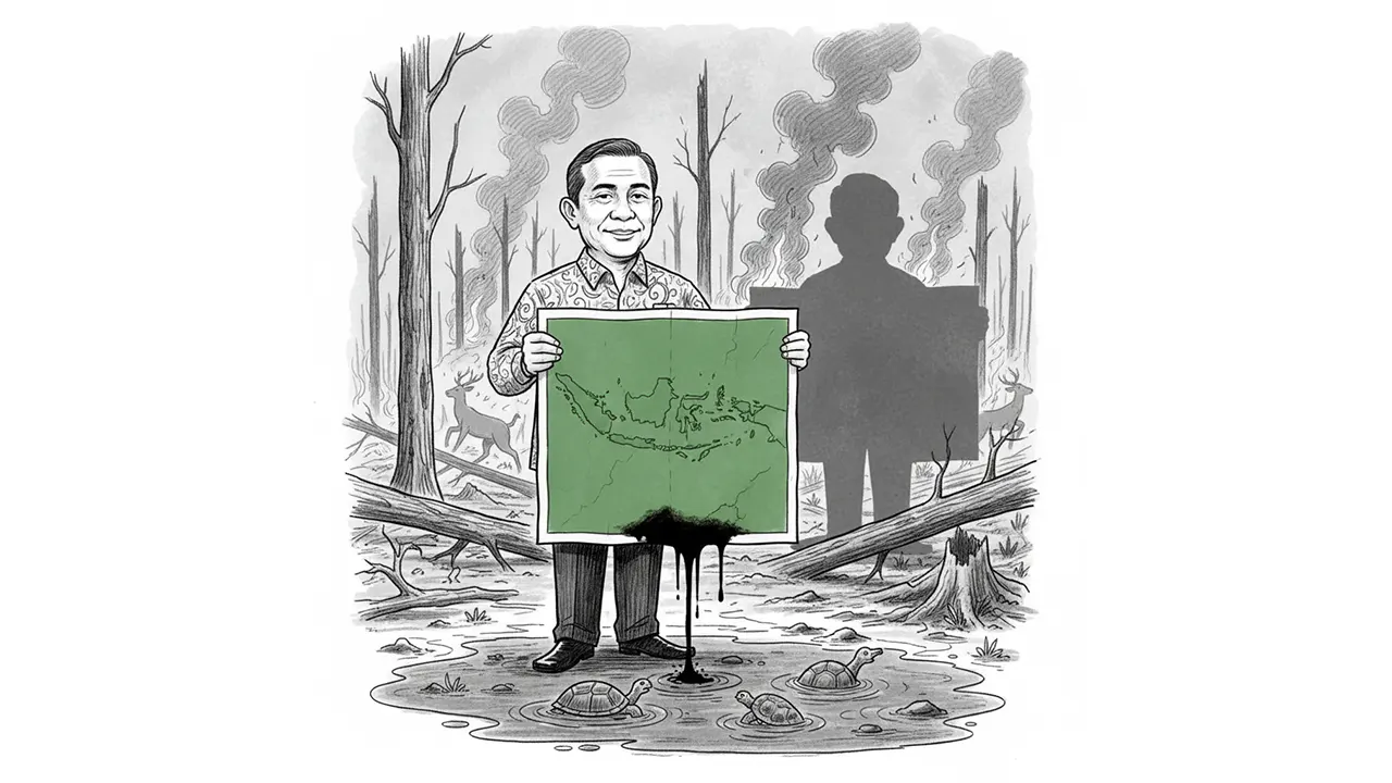 Ketika laporan lebih hijau daripada hutan itu sendiri. (GG)