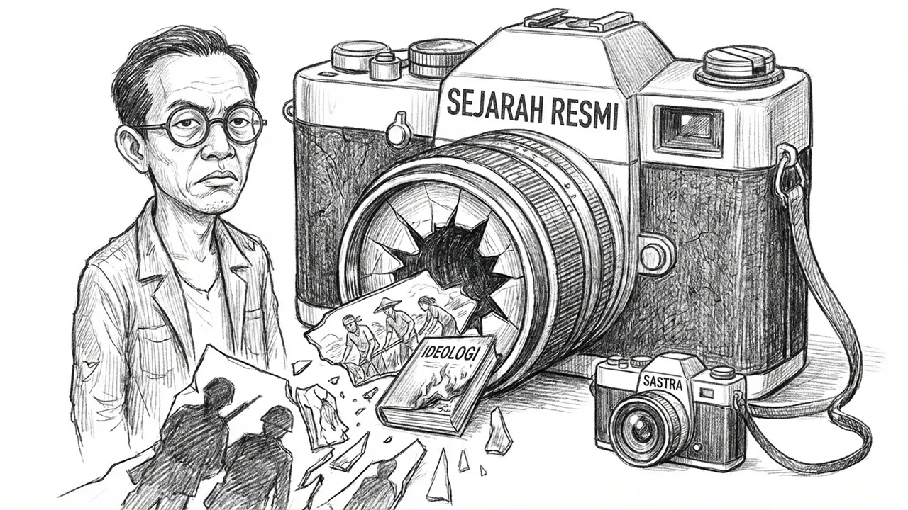 Ketika sejarah disaring oleh kekuasaan, sastra justru merekam luka yang disembunyikan. (gg)