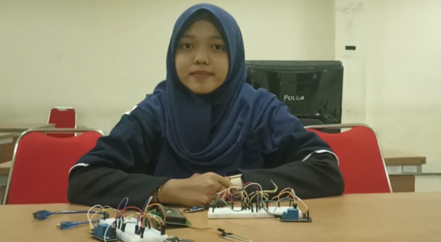 Mareta, Salah Satu Peserta PBL Otomatisasi Sistem Irigasi Kabupaten Sragen. (doc. pribadi)