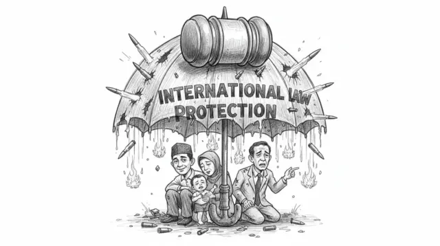 Perlindungan hukum internasional: ada bentuknya, belum tentu utuh fungsinya. (gg)
