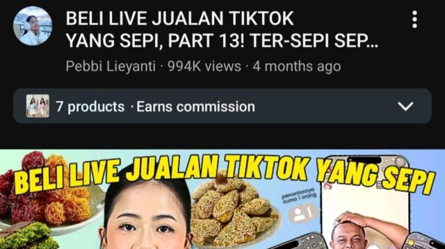 Tangkapan layar salah satu channel youtube