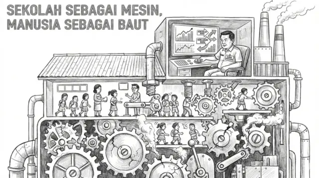 Ketika pendidikan dijalankan sebagai sistem, sering kali manusia di dalamnya hanya dianggap komponen. (gg)