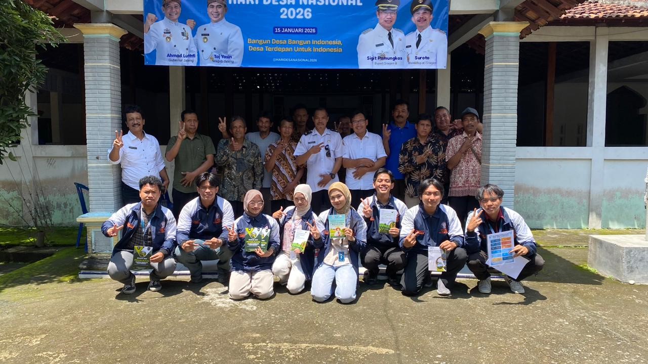 Foto bersama setelah sosialisasi perancangan sistem logistik sederhana untuk petani Desa Tlogotirto. (doc. pribadi)