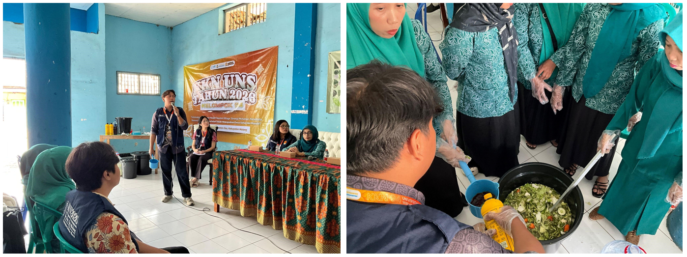 Pelaksanaan program kerja GreenCycle: Ubah Limbah Dapur Jadi Pupuk Cair Bernilai. (doc. pribadi)