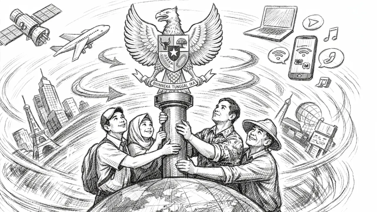 Di tengah arus globalisasi yang deras, Pancasila menjadi poros yang menyeimbangkan identitas bangsa. (GG)