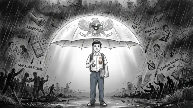 Pancasila menjadi pelindung moral generasi muda di tengah derasnya tantangan sosial dan budaya modern. (GG)