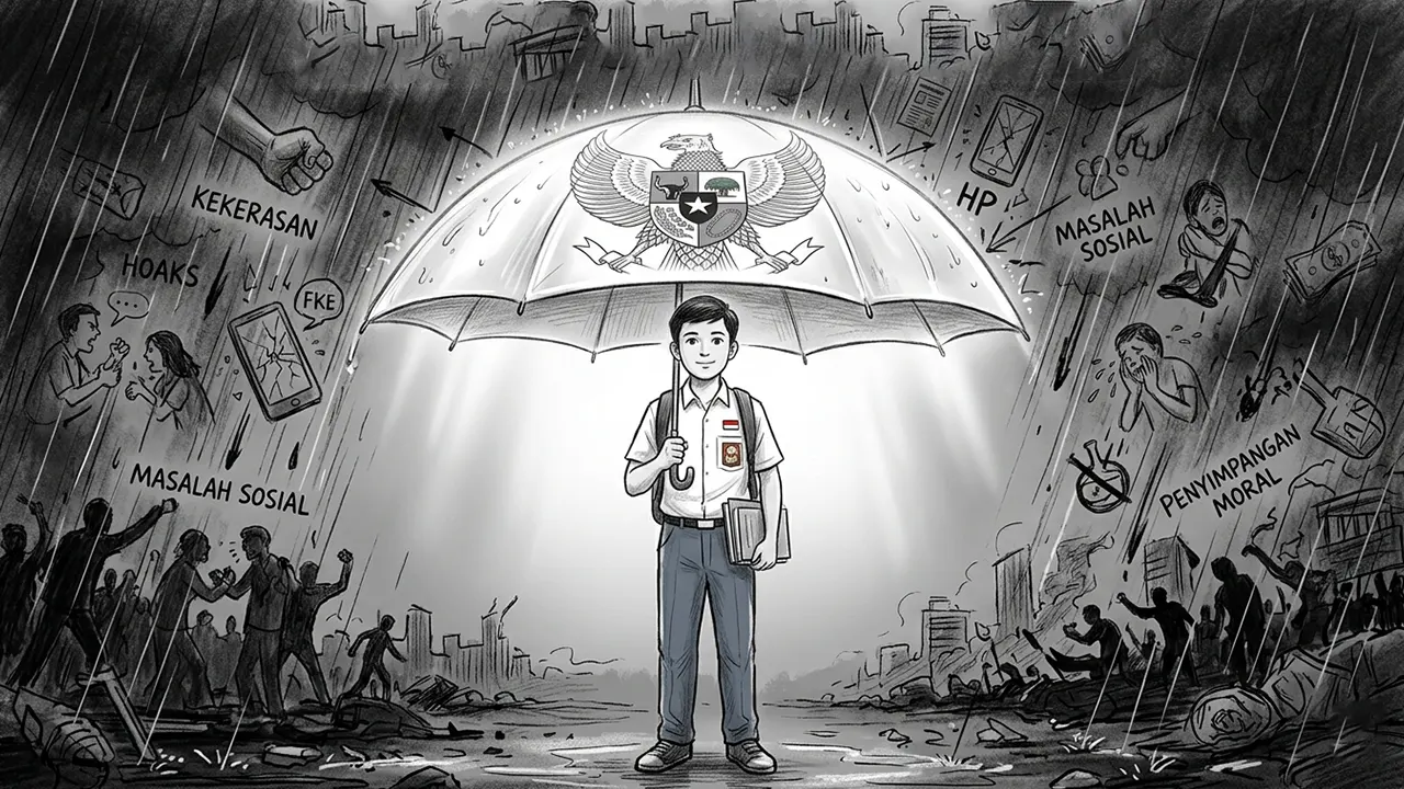 Pancasila menjadi pelindung moral generasi muda di tengah derasnya tantangan sosial dan budaya modern. (GG)